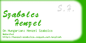 szabolcs henzel business card